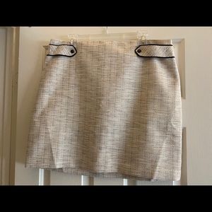 Tweed Boot Skirt with Black Trim